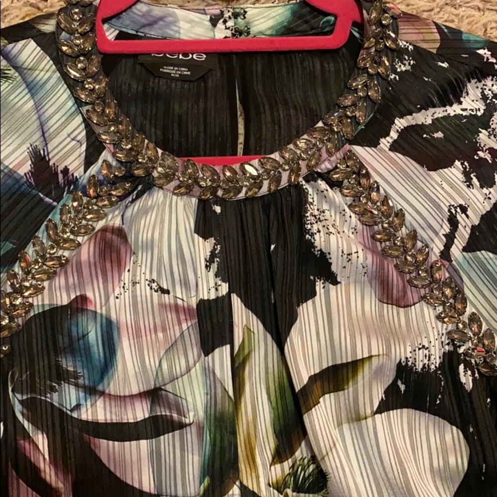 Bebe Rhinestone Blouse - Picture 4 of 6